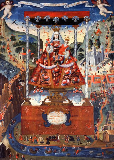 Our Lady of Cocharcas under a Baldacchino, 1765 by Peruvian School